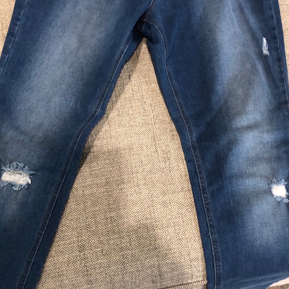 Denim zip fly HUE leggings